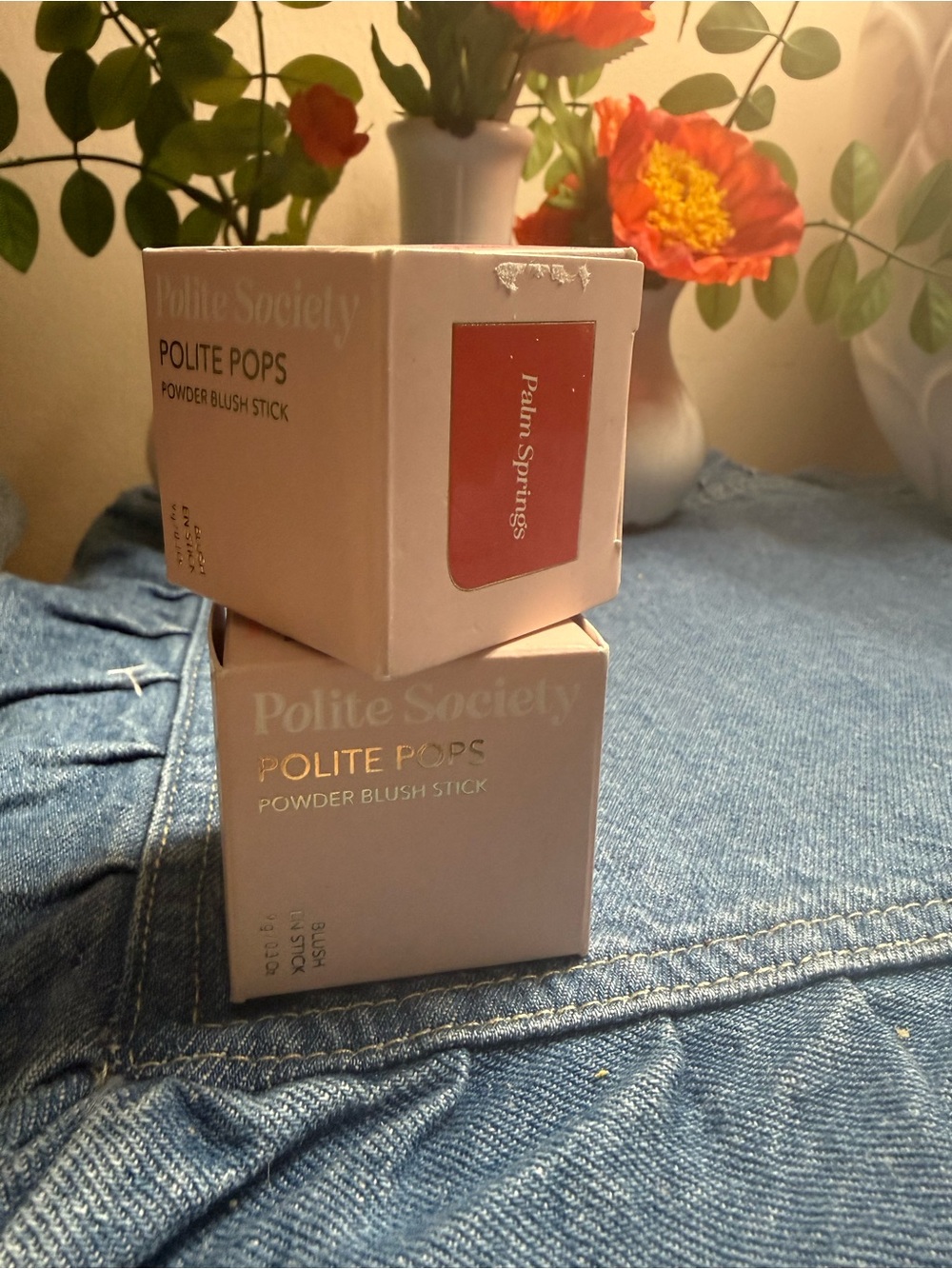 Polite Society Polite POPS Duo-Powder Blush Stick — Palm Springs Peach 2PACK!!!